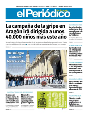 Cover of El Periodico Aragon