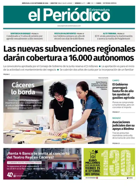 Cover of El Periodico Extremadura