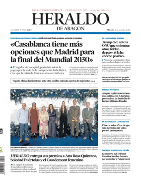 Cover of Heraldo de Aragon