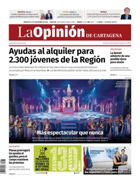 Cover of La Opinion de Murcia (Cartagena)