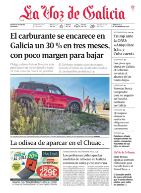 Cover of La Voz de Galicia (A Coruna)