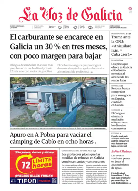 Cover of La Voz de Galicia (Barbanza)