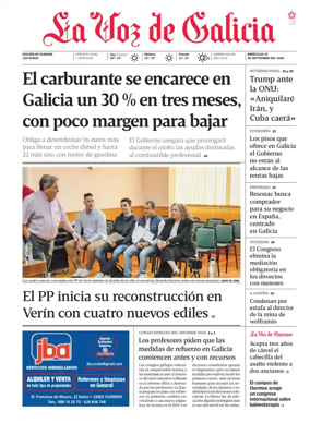 Cover of La Voz de Galicia (Ourense)