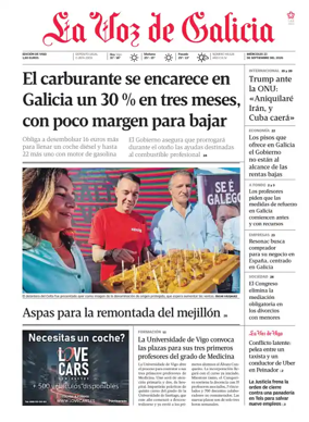 Cover of La Voz de Galicia (Vigo)