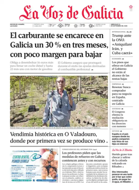 Cover of La Voz de Galicia (Viveiro)