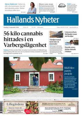 Cover of Hallands Nyheter