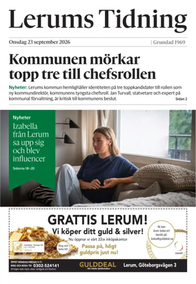 Cover of Lerums Tidning