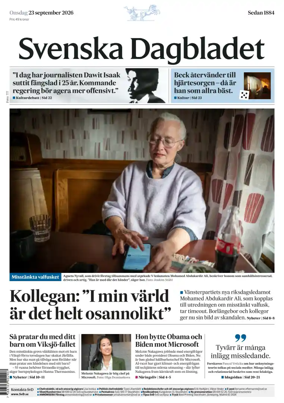 Cover of Svenska Dagbladet