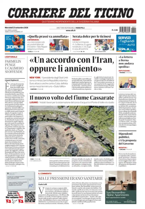 Cover of Corriere del Ticino