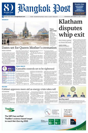 Cover of Bangkok Post
