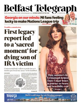 Cover of Belfast Telegraph