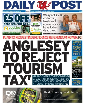 Cover of Daily Post (North Wales)