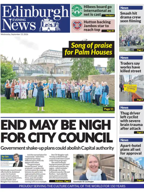 Cover of Edinburgh Evening News