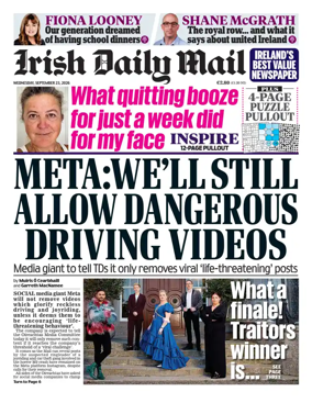 Cover of Irish Daily Mail