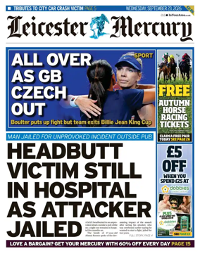 Cover of Leicester Mercury