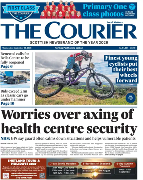 Cover of The Courier & Advertiser (Perth and Perthshire Edition)