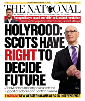 Cover of The National (Scotland)