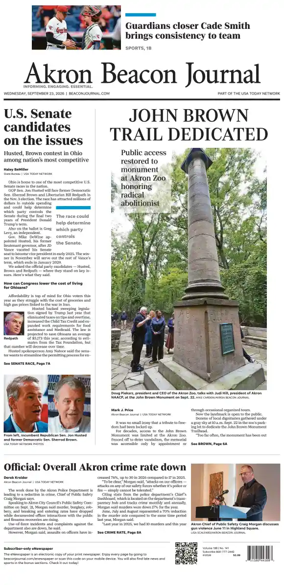 Cover of Akron Beacon Journal