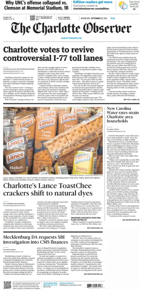 Cover of The Charlotte Observer