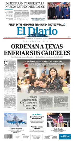 Cover of El Diario de El Paso
