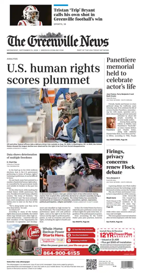 Cover of The Greenville News