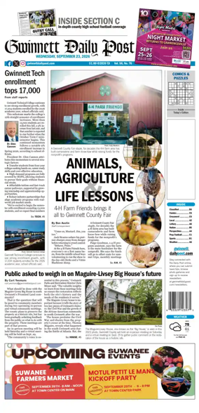 Cover of Gwinnett Daily Post
