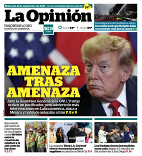 Cover of La Opinion