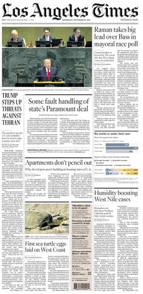 Cover of Los Angeles Times