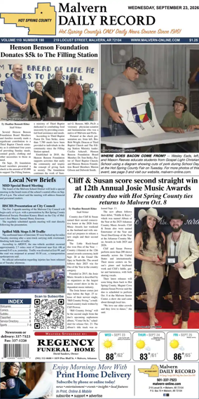 Cover of Malvern Daily Record
