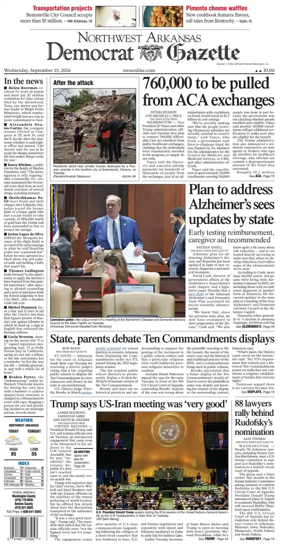 Cover of Northwest Arkansas Democrat-Gazette