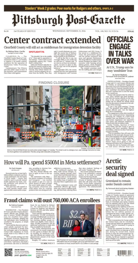 Cover of Pittsburgh Post-Gazette