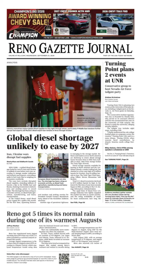 Cover of Reno Gazette Journal