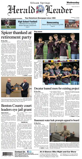 Cover of Siloam Springs Herald Leader