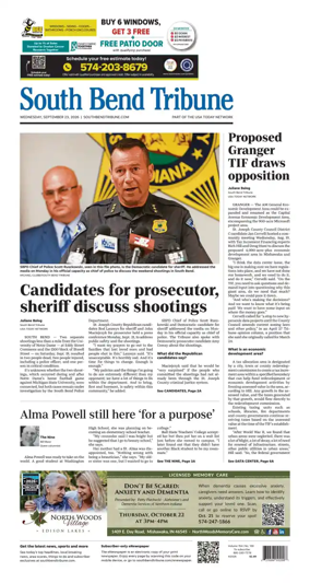 Cover of South Bend Tribune