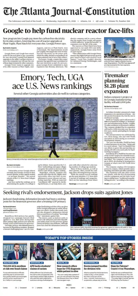 Cover of The Atlanta Journal-Constitution