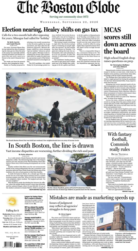 Cover of The Boston Globe