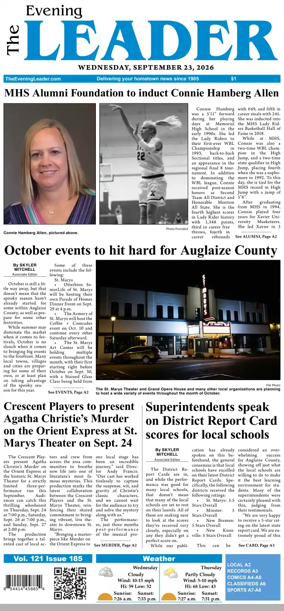 Cover of The Evening Leader