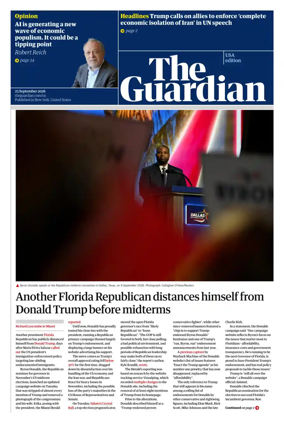 Cover of The Guardian (USA)