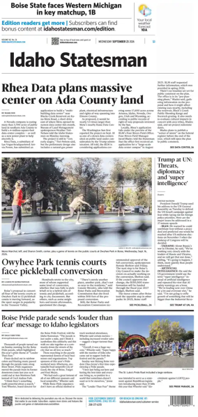 Cover of The Idaho Statesman