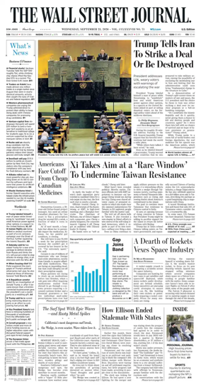 Cover of The Wall Street Journal