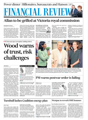 Cover of The Australian Financial Review
