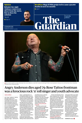 Cover of The Guardian Australia