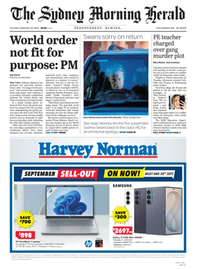 Cover of The Sydney Morning Herald