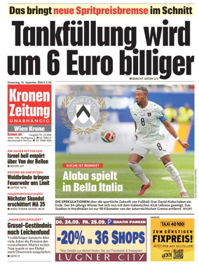 Cover of Kronen Zeitung