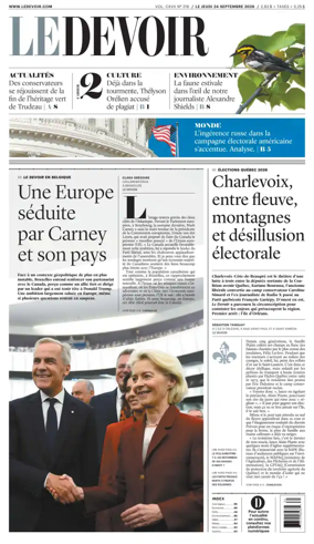 Cover of Le Devoir