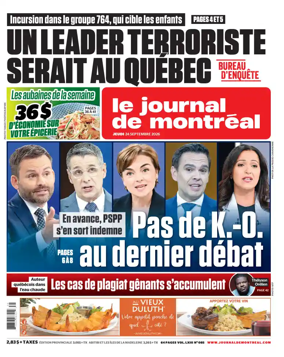 Cover of Le Journal de Montreal
