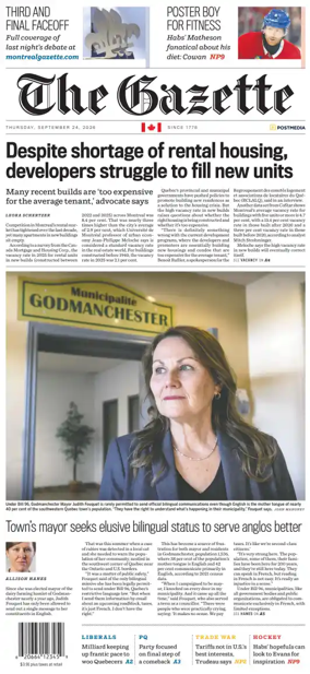 Cover of Montreal Gazette