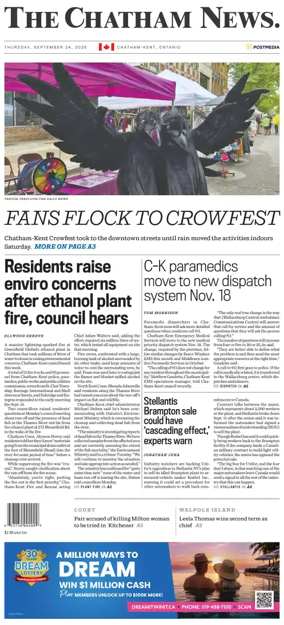 Cover of The Chatham Daily News