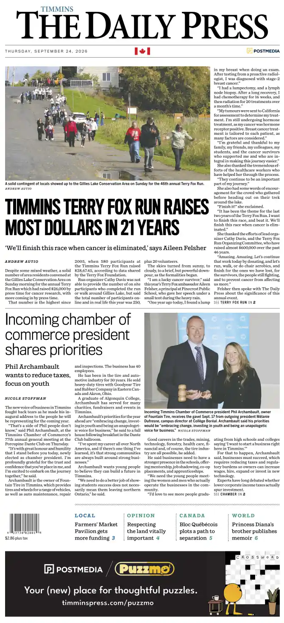 Cover of The Daily Press (Timmins)