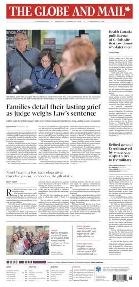 Cover of The Globe and Mail (Alberta Edition)